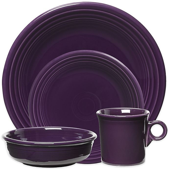 slide 1 of 1, Fiesta Place Setting - Plum, 4 ct