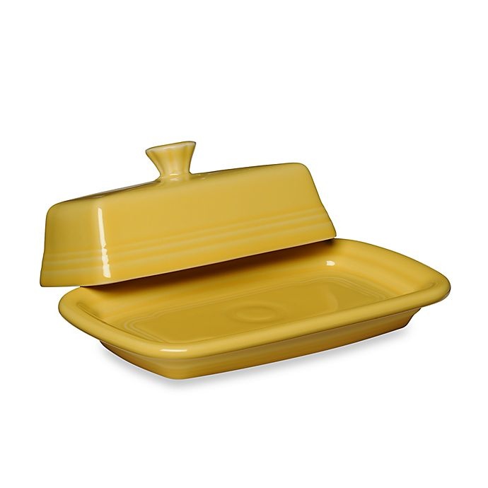 slide 1 of 2, Fiesta Extra-Large Covered Butter Dish - Sunflower, 1 ct