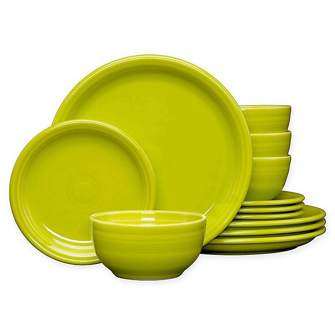 slide 1 of 1, Fiesta Bistro Dinnerware Set - Lemongrass, 12 ct