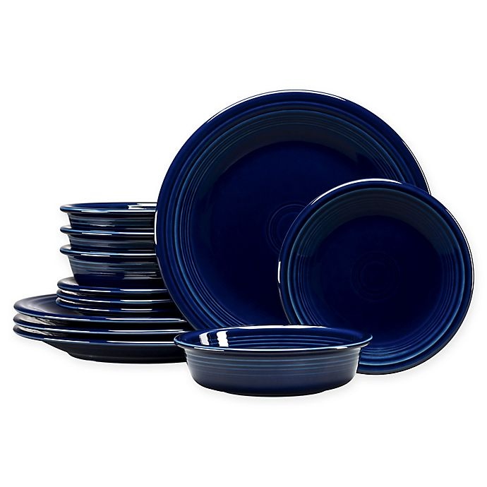 slide 1 of 2, Fiesta Classic Dinnerware Set - Cobalt Blue, 12 ct