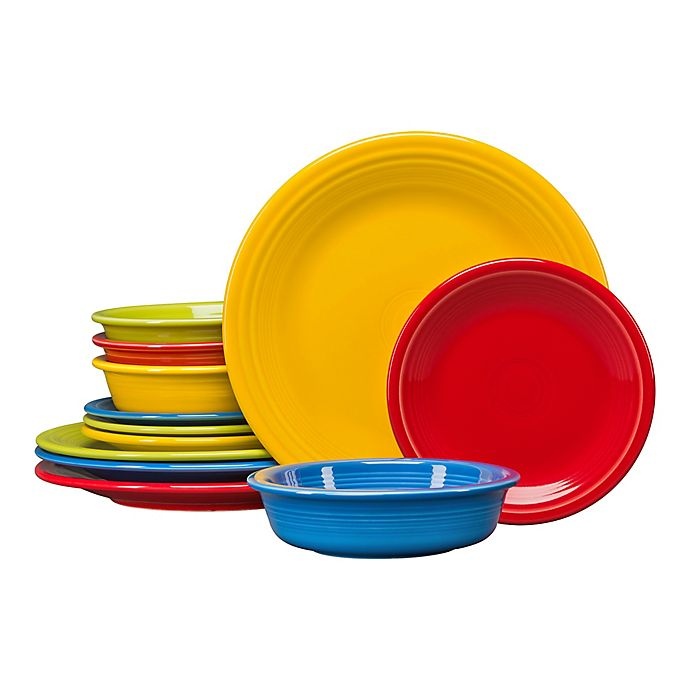 slide 1 of 1, Fiesta Brights Classic Dinnerware Set, 12 ct