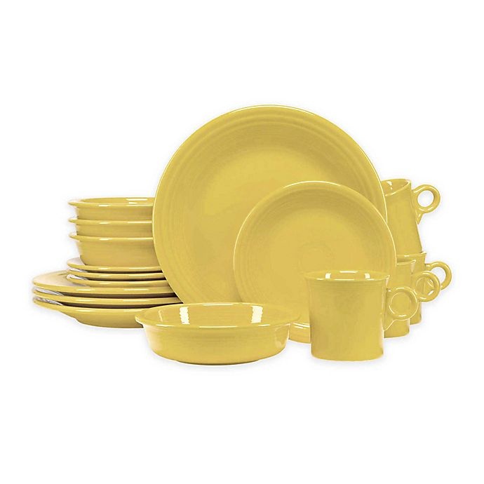 slide 1 of 3, Fiesta Dinnerware Set - Sunflower, 16 ct