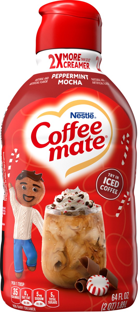 slide 5 of 7, Coffee mate Peppermint Mocha Flavored Coffee Creamer, 64 oz