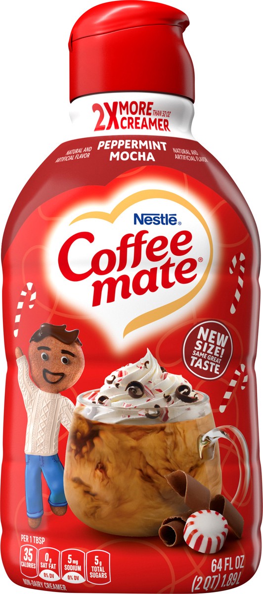 slide 6 of 7, Coffee mate Peppermint Mocha Flavored Coffee Creamer, 64 oz
