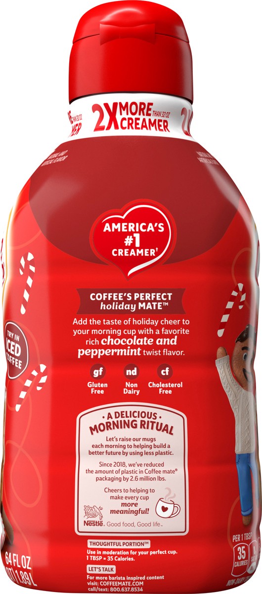slide 4 of 7, Coffee mate Peppermint Mocha Flavored Coffee Creamer, 64 oz