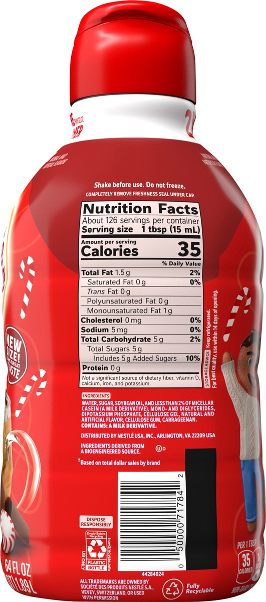 slide 7 of 7, Coffee mate Peppermint Mocha Flavored Coffee Creamer, 64 oz