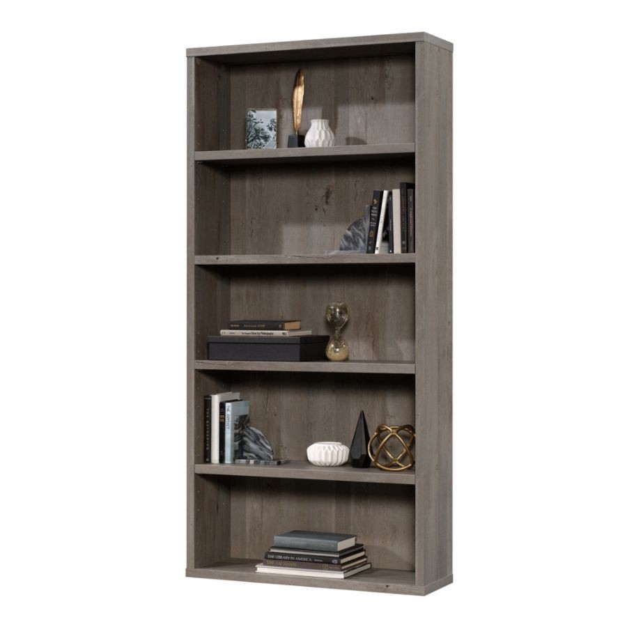 slide 3 of 9, Sauder Optimum Bookcase, 73-1/2'', 5 Shelves, Mystic Oak, 1 ct