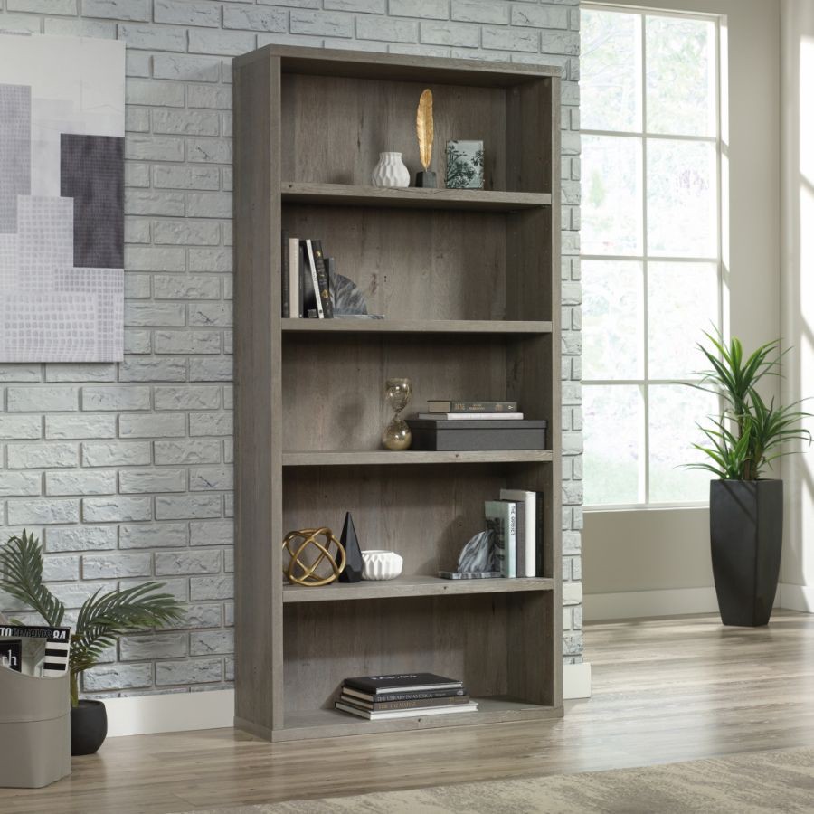 slide 6 of 9, Sauder Optimum Bookcase, 73-1/2'', 5 Shelves, Mystic Oak, 1 ct