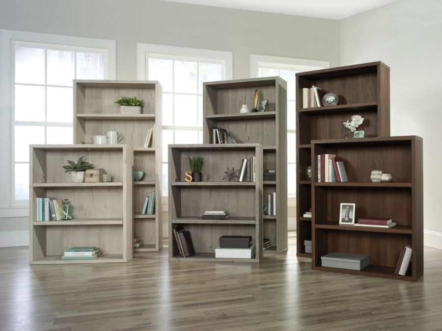 slide 2 of 9, Sauder Optimum Bookcase, 73-1/2'', 5 Shelves, Mystic Oak, 1 ct