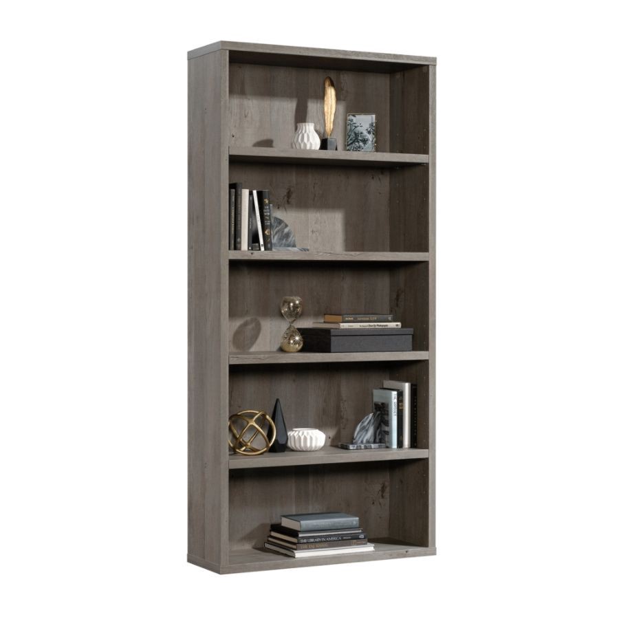 slide 9 of 9, Sauder Optimum Bookcase, 73-1/2'', 5 Shelves, Mystic Oak, 1 ct