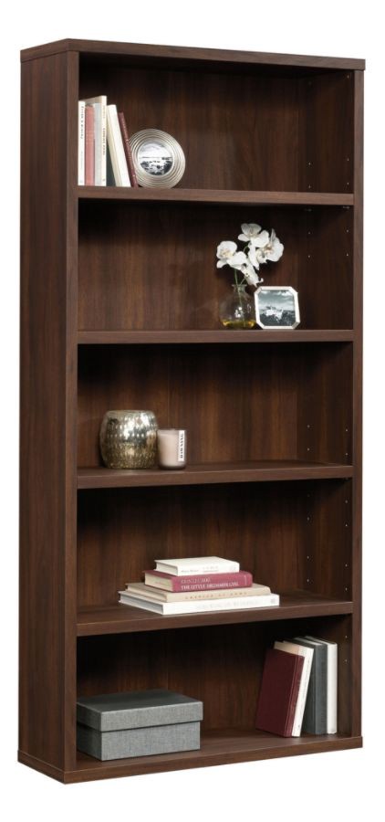 slide 10 of 10, Sauder Optimum Bookcase, 73-1/2'', 5 Shelves, Spiced Mahogany, 1 ct