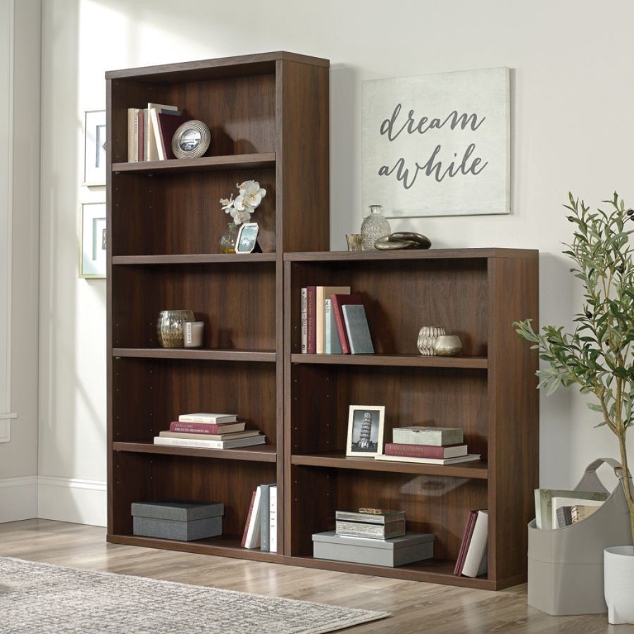 slide 5 of 10, Sauder Optimum Bookcase, 73-1/2'', 5 Shelves, Spiced Mahogany, 1 ct