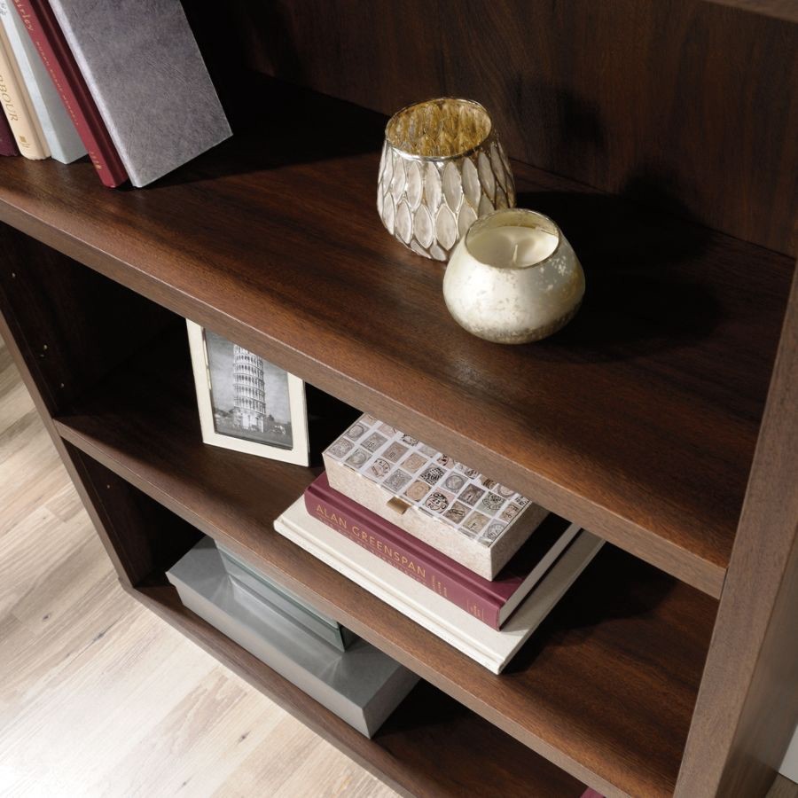 slide 9 of 10, Sauder Optimum Bookcase, 45'', 3 Shelves, Spiced Mahogany, 1 ct