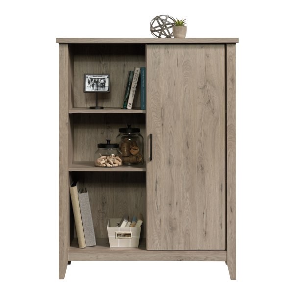 slide 6 of 10, Sauder Summit Station 52''H Bookcase With Sliding Door, Laurel Oak, 1 ct
