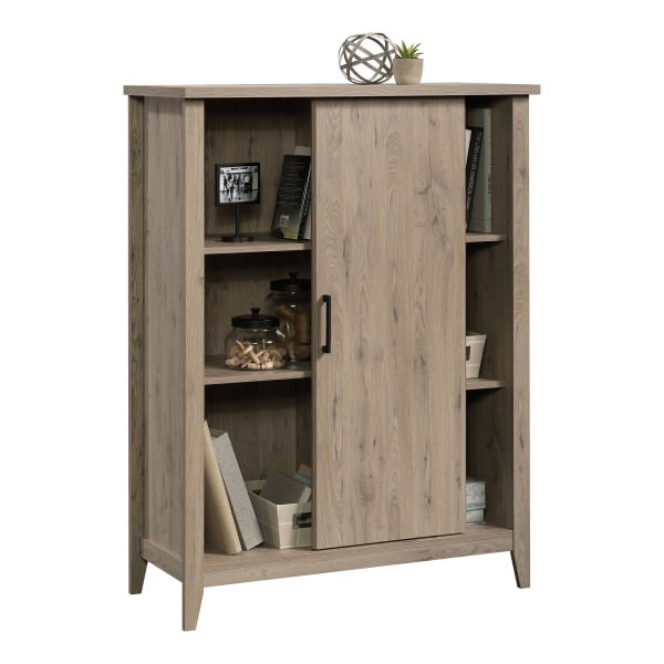 slide 5 of 10, Sauder Summit Station 52''H Bookcase With Sliding Door, Laurel Oak, 1 ct