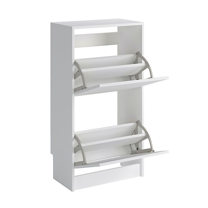 slide 2 of 4, Sauder Tilting Door Shoe Storage - White, 1 ct