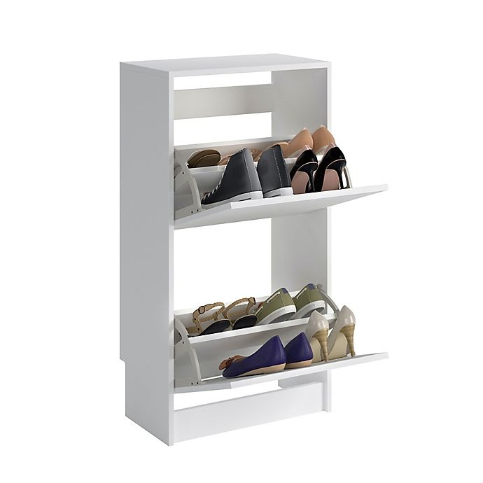 slide 3 of 4, Sauder Tilting Door Shoe Storage - White, 1 ct