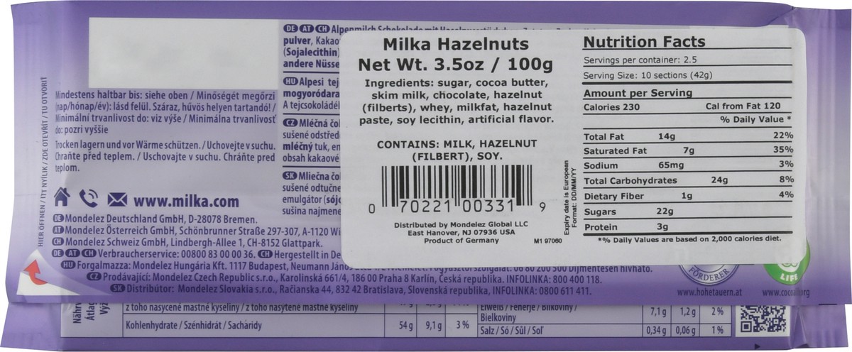 slide 7 of 9, Milka Broken Hazelnut Chocolate 3.5 oz, 3.5 oz