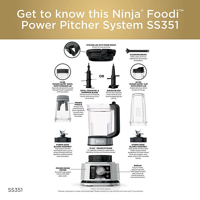 slide 8 of 16, Ninja Foodi Power Blender & Processor System 1 ea, 1 ct