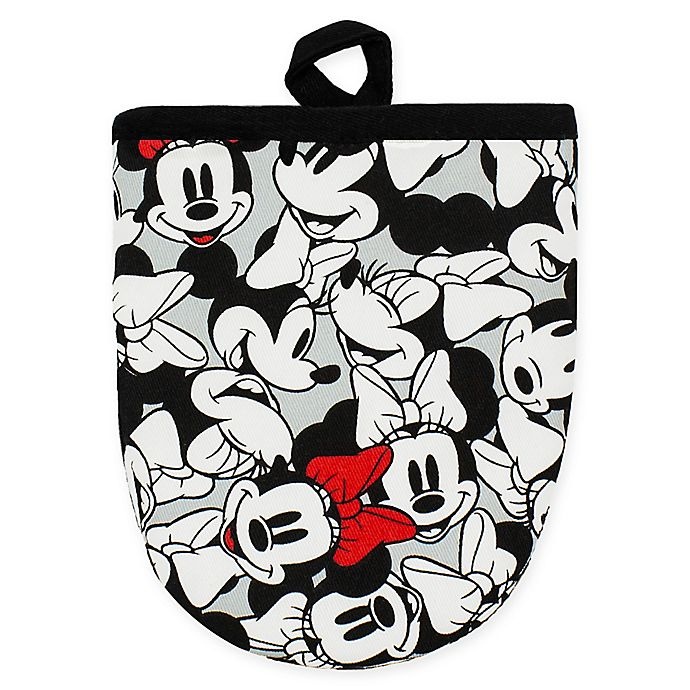 slide 2 of 2, Disney Minnie Mouse Oven Mitts - Black/White, 2 ct