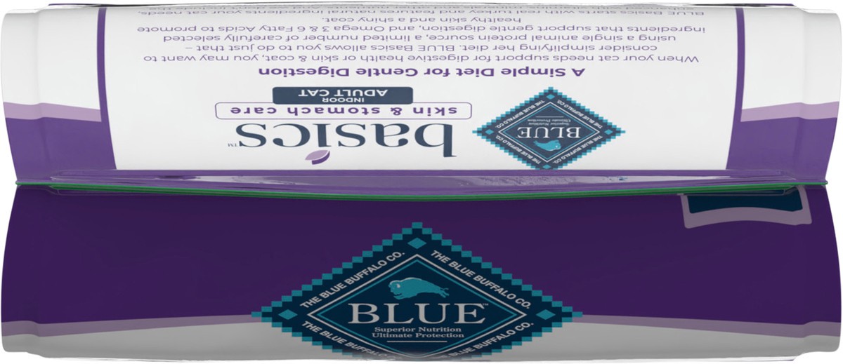 slide 8 of 12, Blue Buffalo Basics Limited Adult Indoor Cat Food, Turkey/Potato, 4 lb