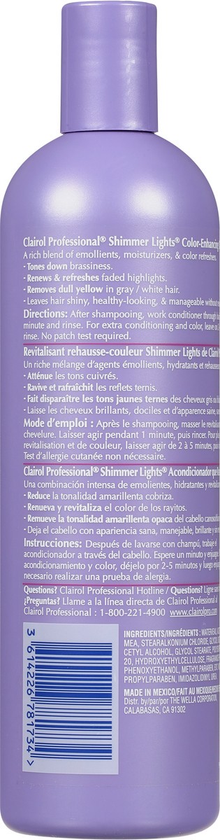 slide 11 of 12, Clairol Professional Shimmer Lights Blonde & Silver Conditioner 16 fl oz, 16 fl oz
