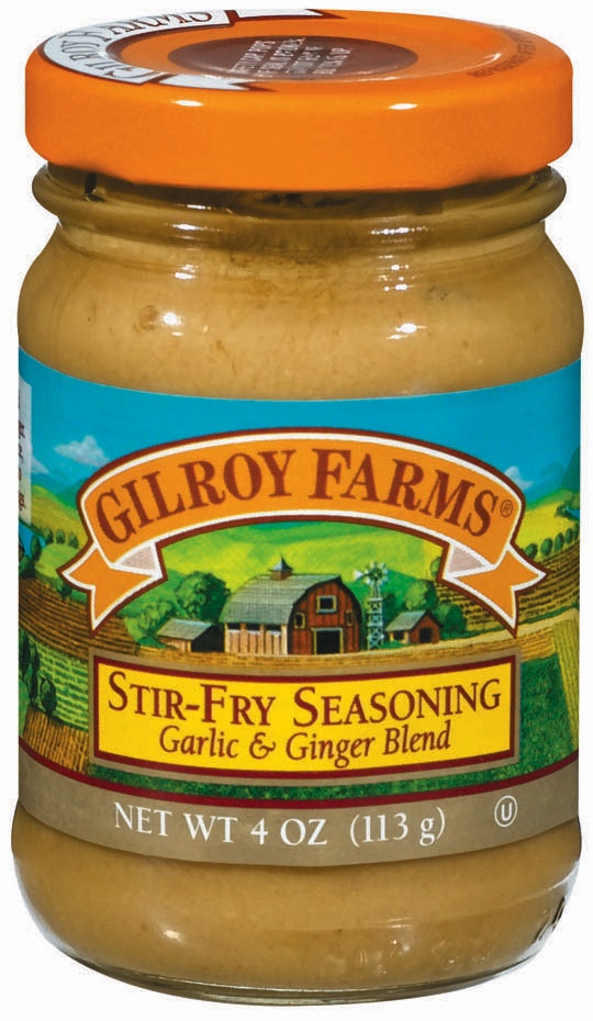 slide 1 of 1, Gilroy Farms Garlic&Ginger Blend Stir-Fry Seasoning, 4 oz