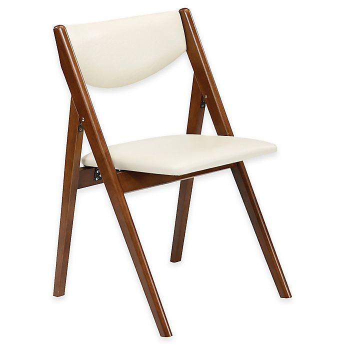 slide 1 of 1, Stakmore A-Frame Wood Folding Chair - Fruitwood/Off White, 2 ct