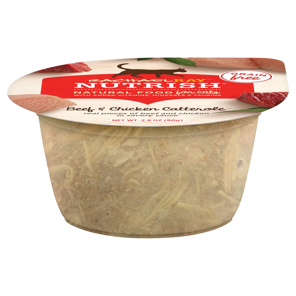 slide 1 of 5, Rachael Ray Nutrish Natural Wet Cat Food, Grain Free Beef & Chicken Catterole, 2.8 oz, 2.80 oz