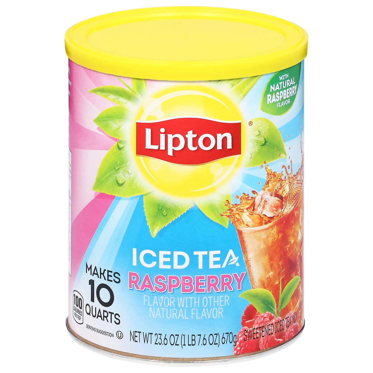 slide 1 of 2, Lipton Raspberry Iced Tea 23.6 oz, 26.8 oz