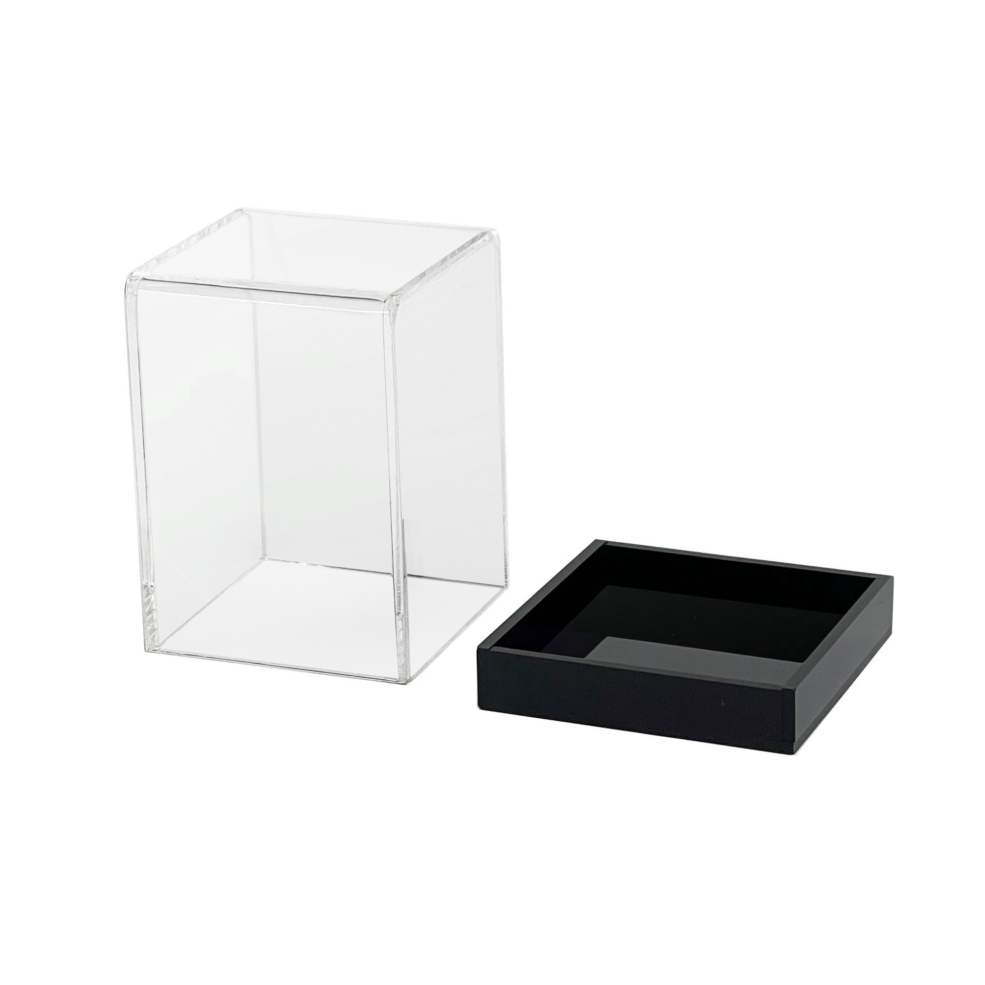 slide 2 of 4, Clear Acrylic Mini Action Figure Display Case By Studio Decor, 2.4 in x 3.1 in x 2.4 in