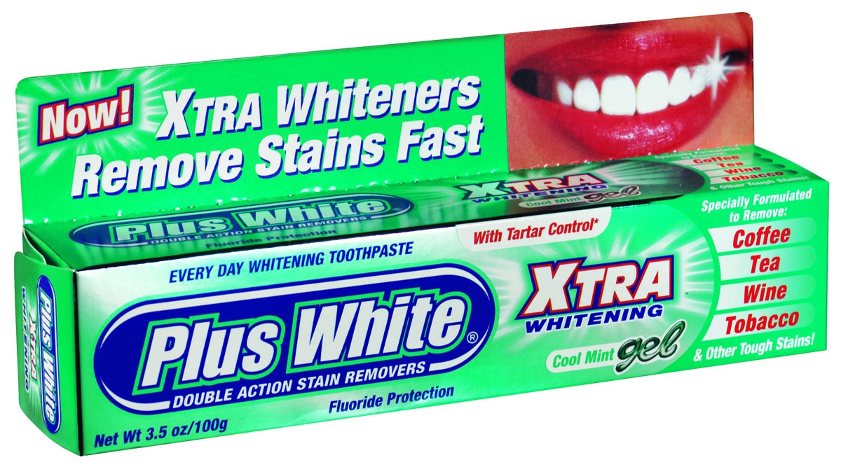 slide 1 of 1, Plus White Every Day Whitening Toothpaste with Tartar Control, Cool Mint Gel, 3.5 oz