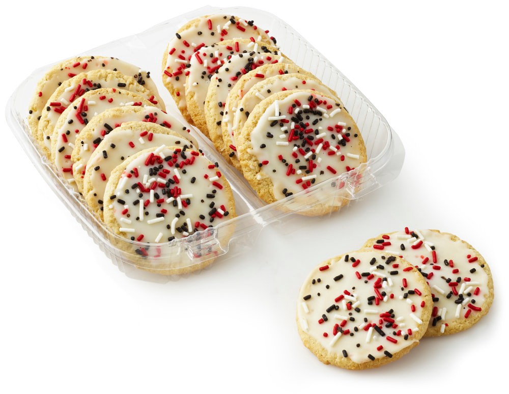 slide 1 of 2, Bakery Seasonal Iced Sugar Cookies, 12 ct