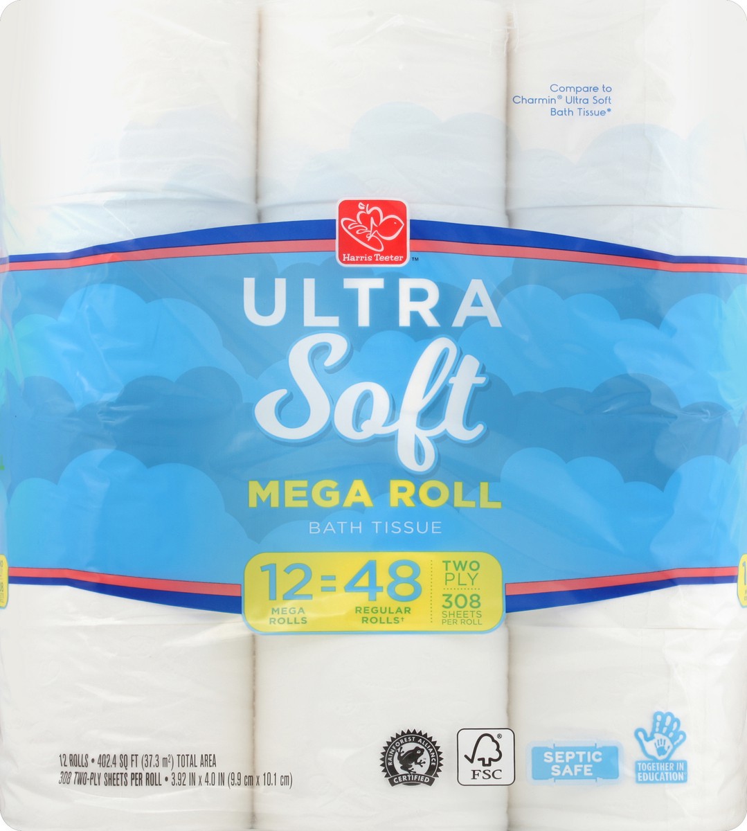 slide 4 of 4, Harris Teeter Ultra Soft 12 Mega Roll, 12 ct