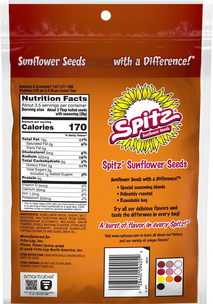 slide 3 of 8, Spitz Sunflower Seeds Smoky BBQ Flavored 6 Oz, 6 oz