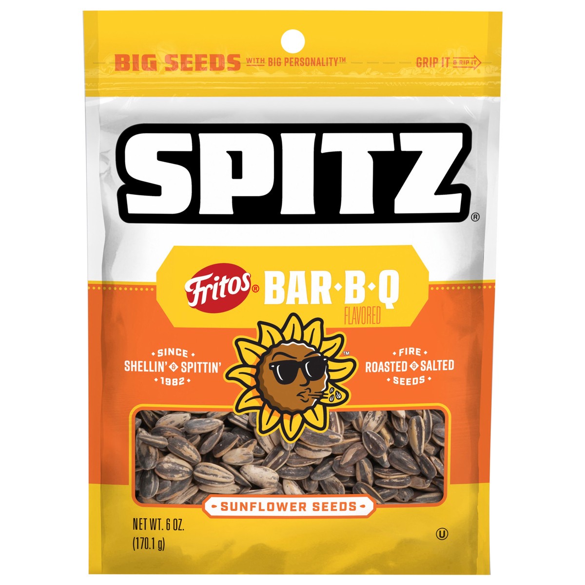 slide 1 of 8, Spitz Sunflower Seeds Smoky BBQ Flavored 6 Oz, 6 oz