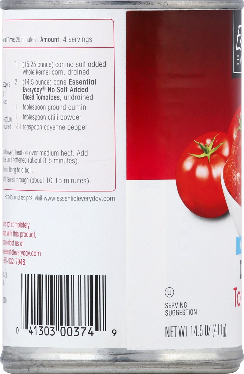 slide 4 of 6, Essential Everyday Tomatoes, No Salt Added, Diced, 14.5 oz