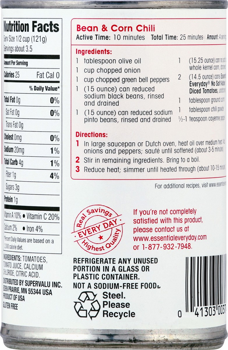slide 2 of 6, Essential Everyday Tomatoes, No Salt Added, Diced, 14.5 oz
