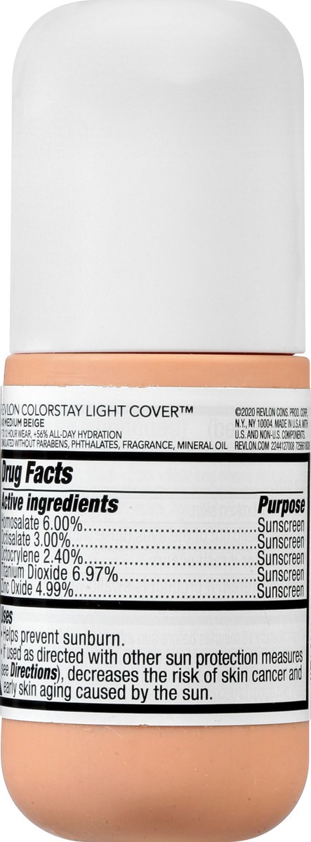 slide 3 of 11, Colorstay Broad Spectrum SPF 35 Medium Beige 240 Light Cover Foundation 1 oz, 1 oz