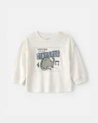 Carter's Baby Boy Dinosaur Long-Sleeve Graphic Tee - Cream - 24M