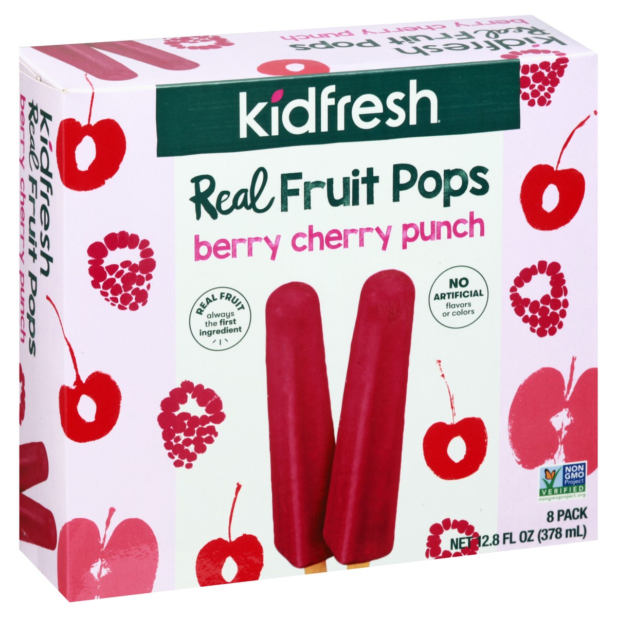 slide 13 of 13, Kidfresh 8 Pack Berry Cherry Punch Fruit Pops 8 ea, 8 ct