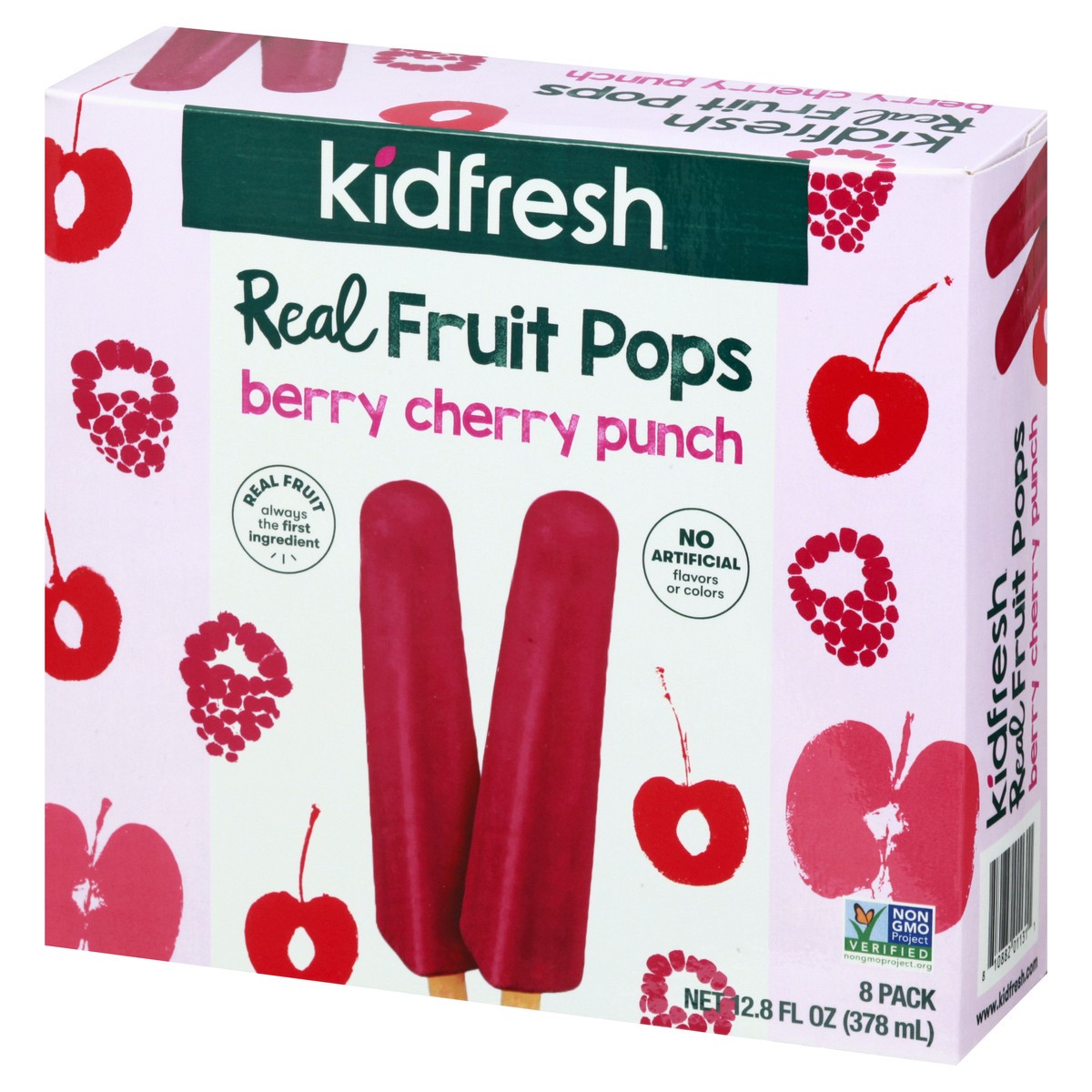 slide 4 of 13, Kidfresh 8 Pack Berry Cherry Punch Fruit Pops 8 ea, 8 ct