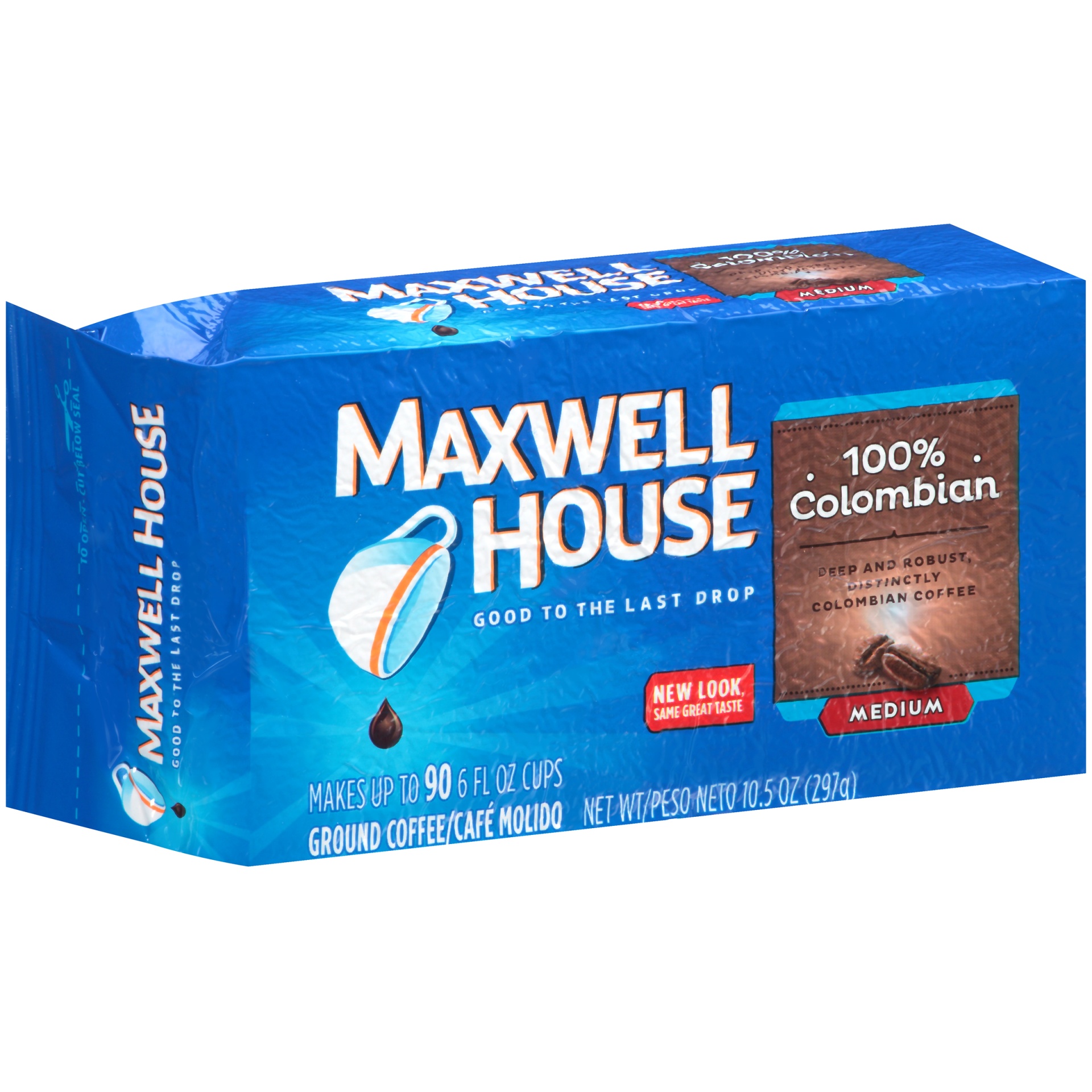 slide 2 of 5, Maxwell House 100% Colombian Medium Roast Ground Coffee, 10.5 oz Bag, 10.5 oz