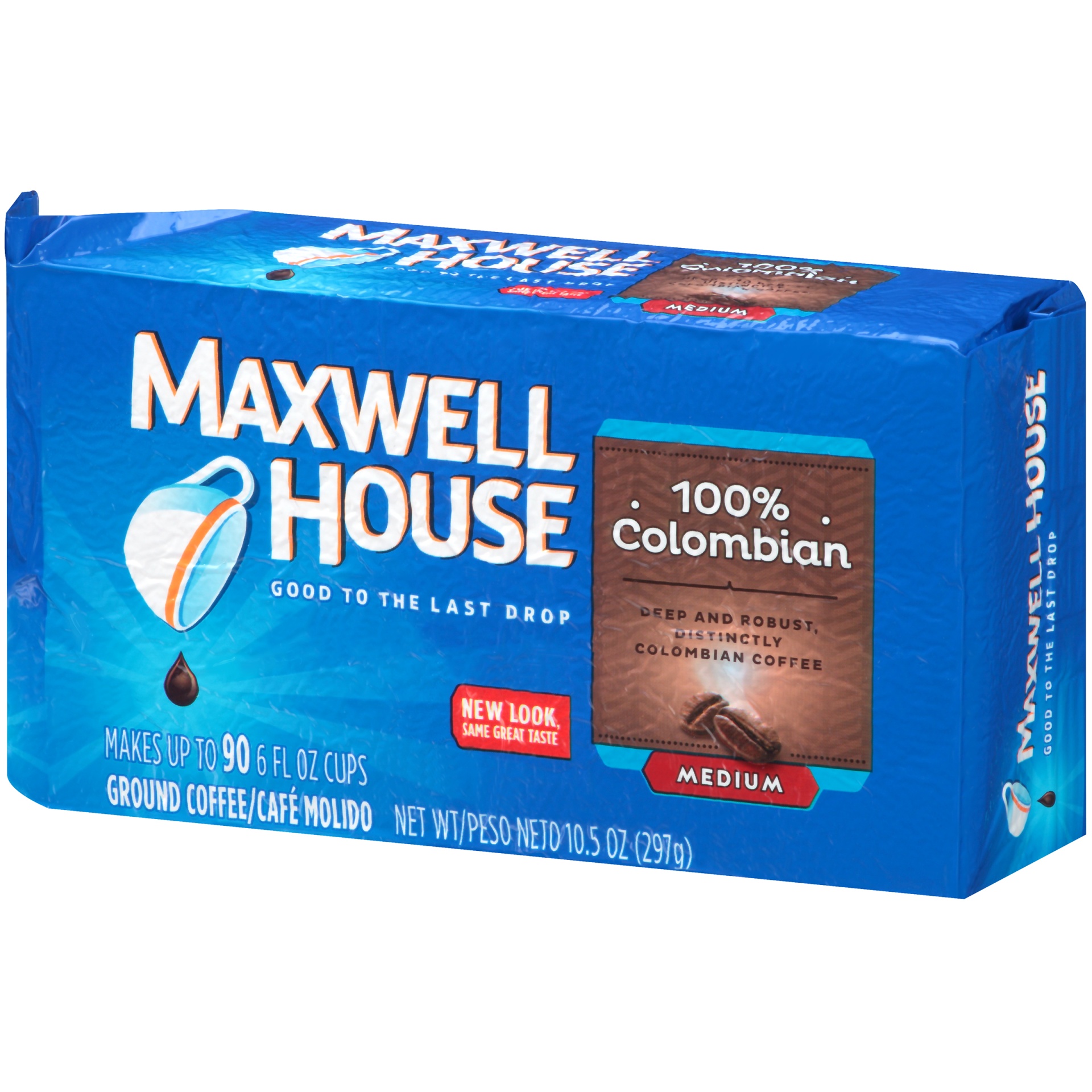 slide 3 of 5, Maxwell House 100% Colombian Medium Roast Ground Coffee, 10.5 oz Bag, 10.5 oz