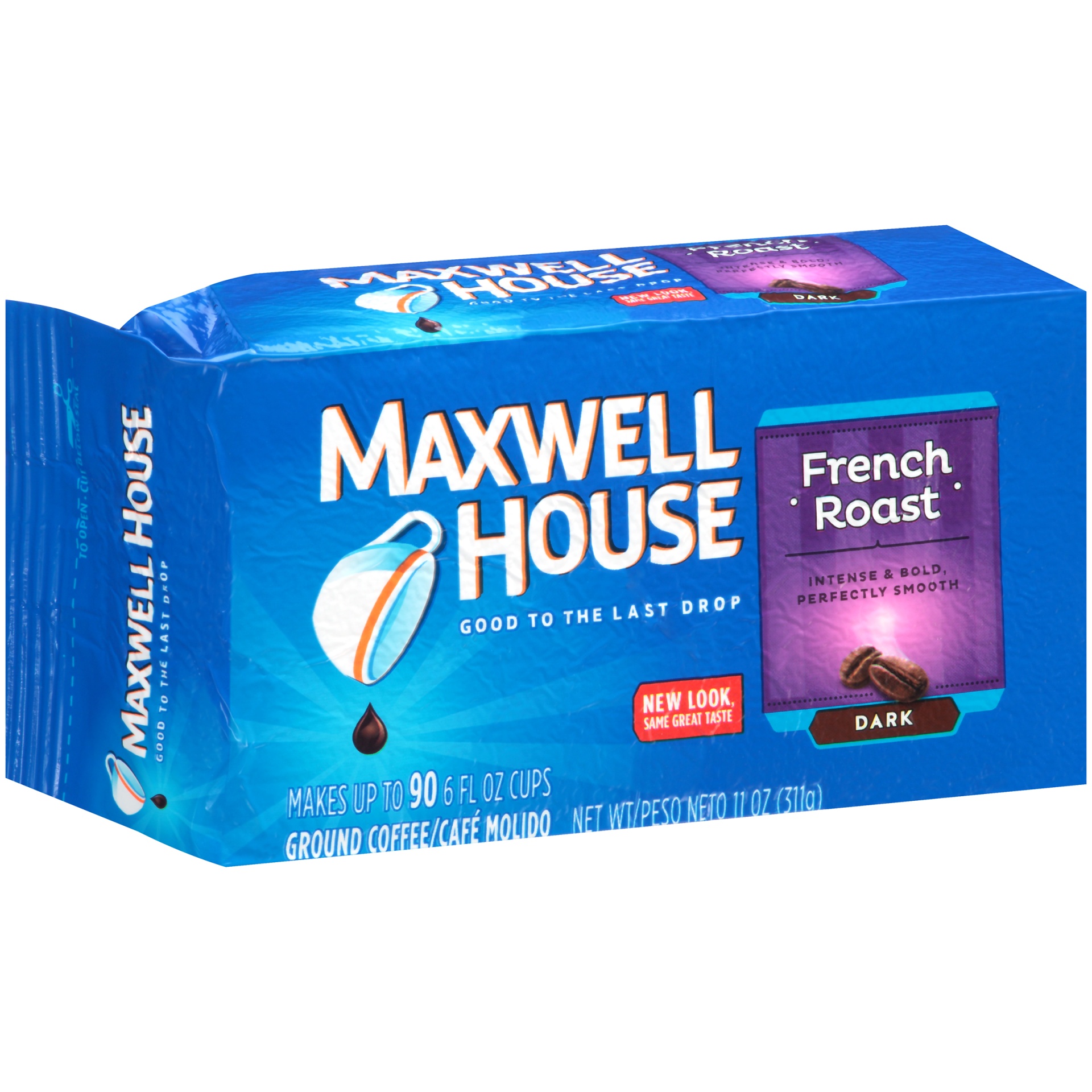 slide 2 of 5, Maxwell House French Roast Dark Roast Ground Coffee, 11 oz Bag, 11 oz