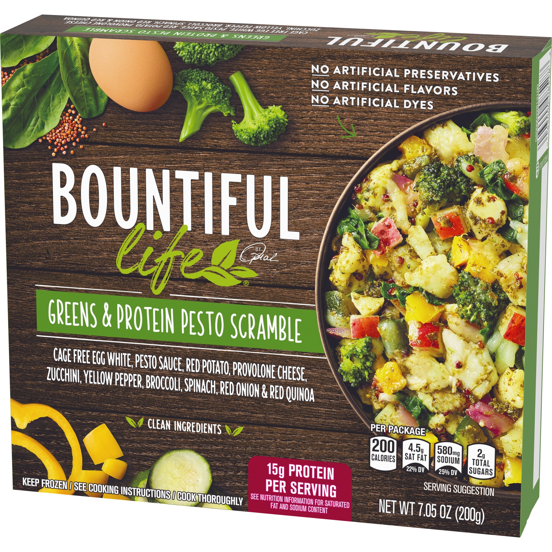 slide 2 of 6, Bountiful Life Greens & Protein Pesto Scramble Breakfast Bowl, 7.05 oz, 200 g