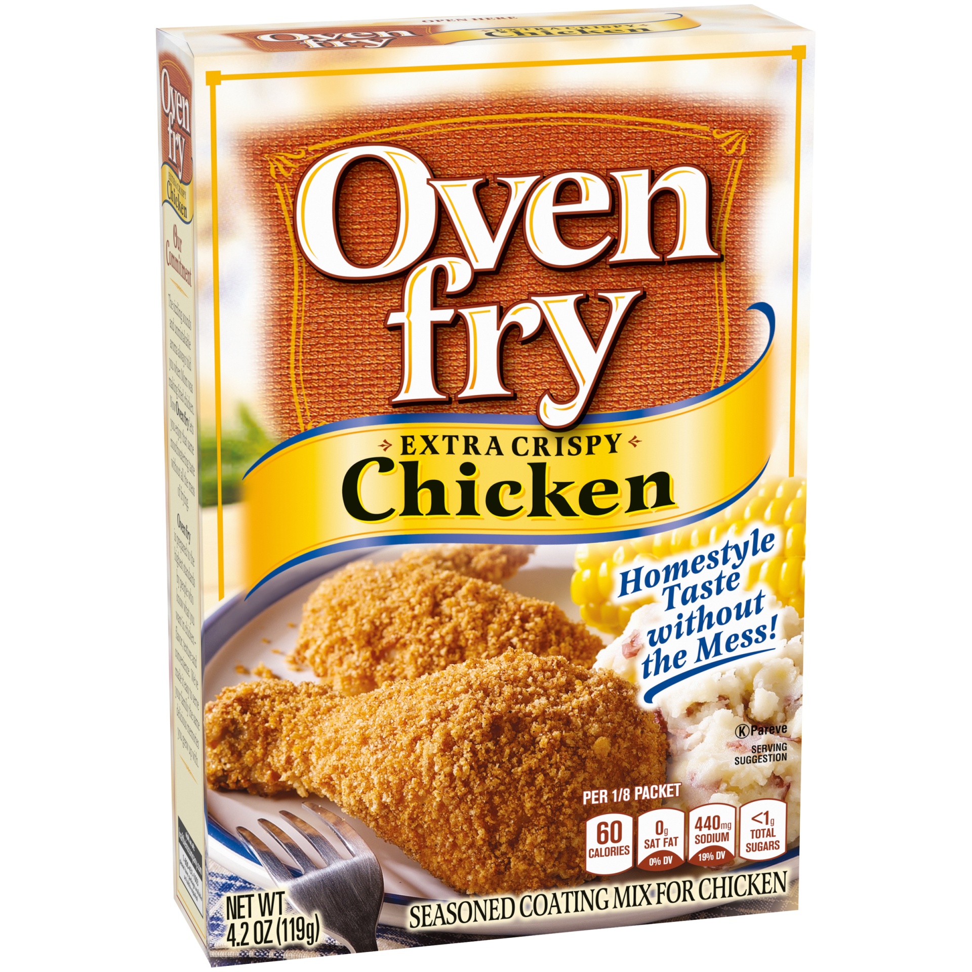 slide 5 of 11, Oven Fry Extra Crispy Seasoned Coating Mix for Chicken, 4.2 oz