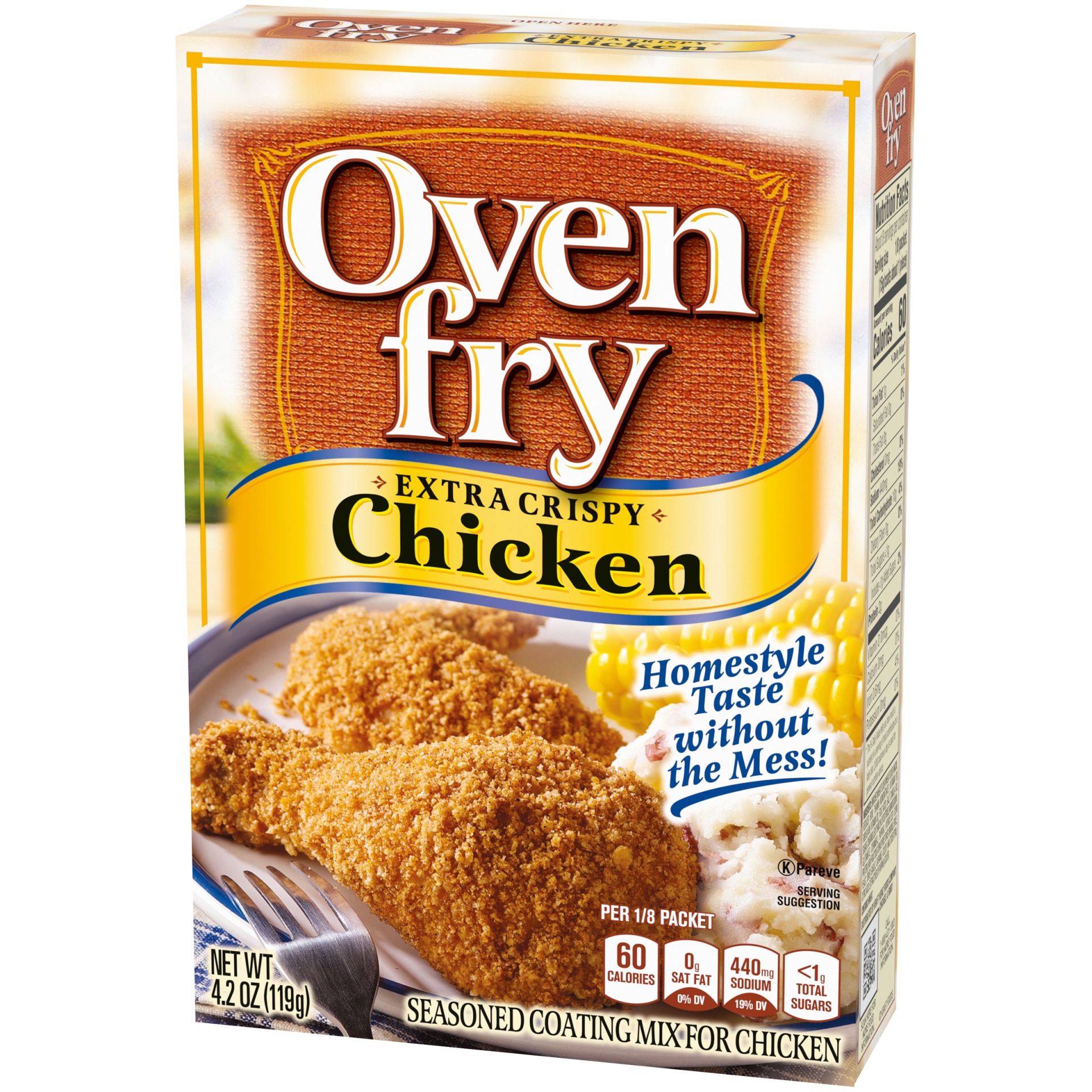 slide 6 of 11, Oven Fry Extra Crispy Seasoned Coating Mix for Chicken, 4.2 oz