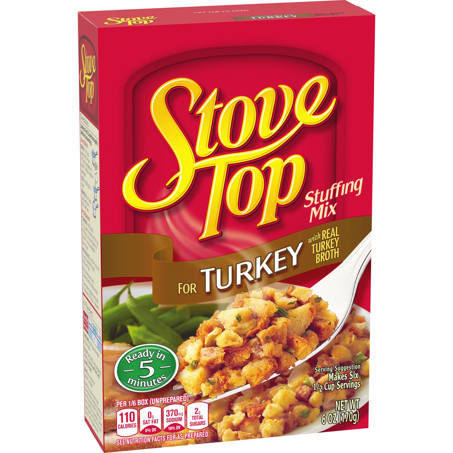 slide 5 of 9, Stove Top Stuffing Mix For Turkey, 6 oz