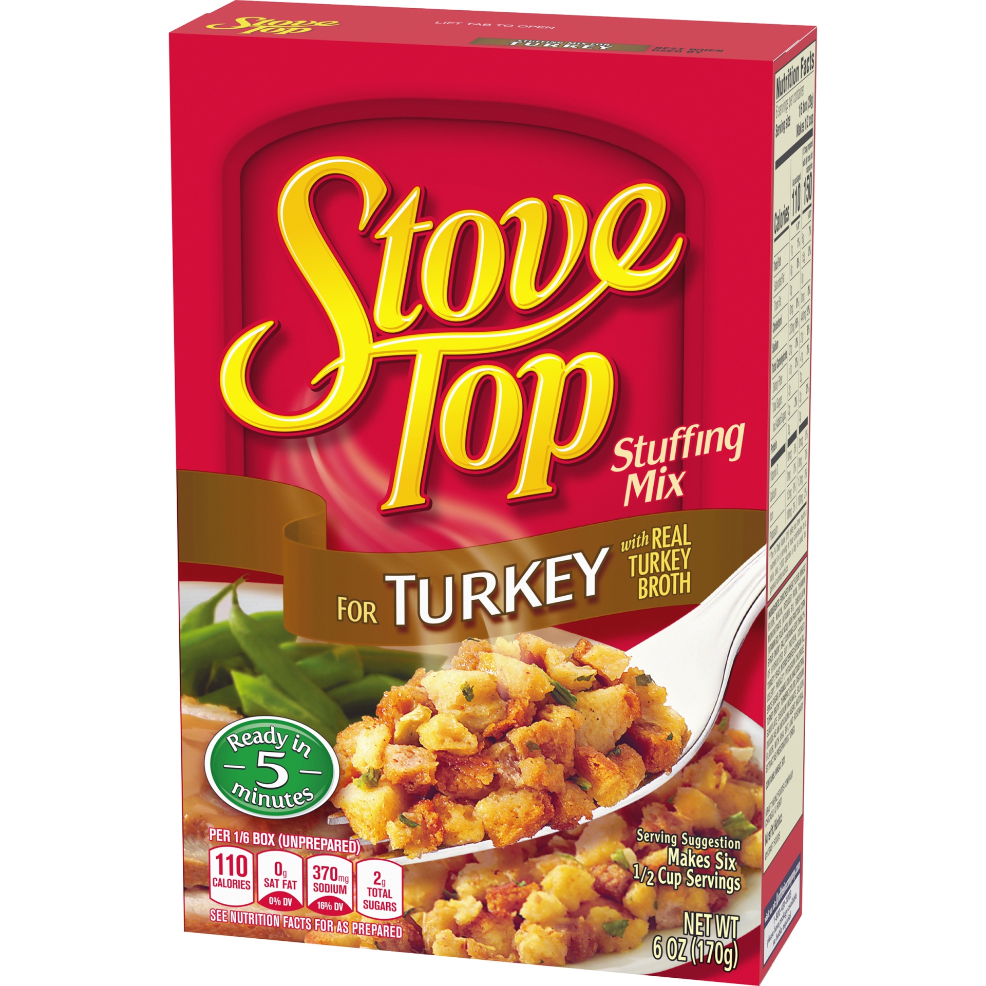 slide 6 of 9, Stove Top Stuffing Mix For Turkey, 6 oz